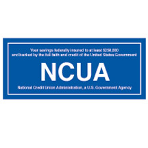 1-Sided NCUA Laminated Decal – 7×3