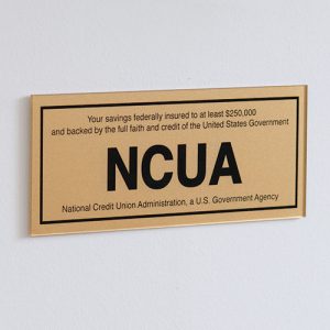 Acrylic NCUA Wall Sign – 7×3