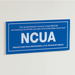 Acrylic NCUA Wall Sign – 7×3