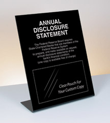 Annual Disclosure Statement – FDIC Banks (Federal Reserve) – Bent Black Acrylic