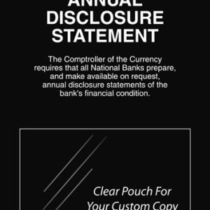 Annual Disclosure Statement – Comptroller of Currency – Black Acrylic