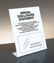 Annual Disclosure Statement – FDIC (Federal Reserve) – Bent White Acrylic