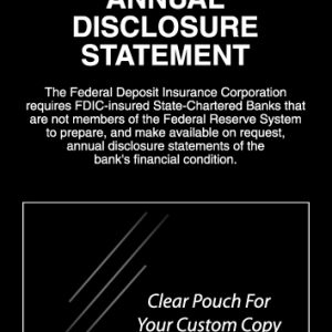 Annual Disclosure Statement – FDIC Banks (Non Federal Reserve) – Black Acrylic