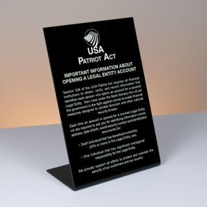 6×9 Bent Sign – Patriot Act – Beneficial Owner