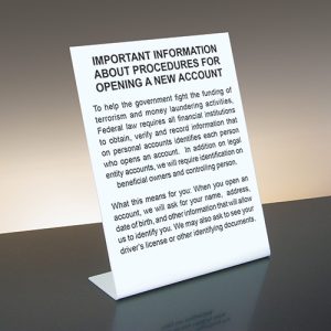 Patriot Act – 11×14 White Acrylic – Bent