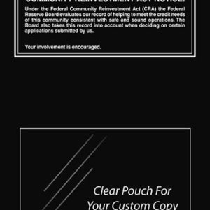 Community Reinvestment Act – Federal Reserve – Black Acrylic
