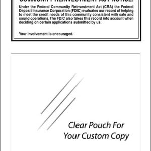 Community Reinvestment Act – FDIC Banks – White Acrylic