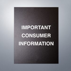 Important Consumer Information – Magnetic