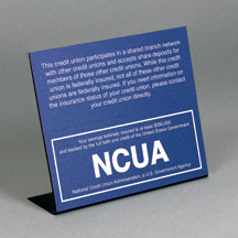 Counter Magnetic Shared Branch Network Sign with NCUA