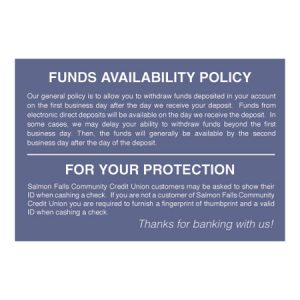 Digital Print Policy Insert Sign, 10w x 6.75h