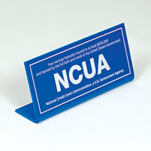 Economical NCUA Counter Sign – 7×3