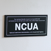 Economical NCUA Wall Sign – 7×3