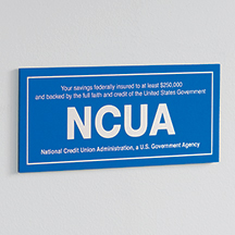 Economical NCUA Wall Sign – 7×3