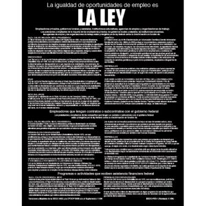 Equal Employment Opportunity (Spanish) – Black Acrylic