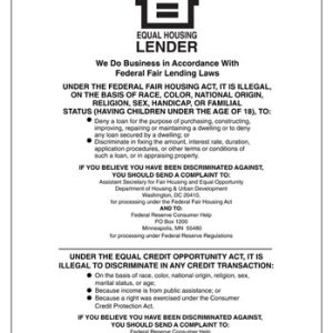 Equal Housing Lender – Federal Reserve