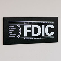 Economical FDIC Wall Sign – 7×3