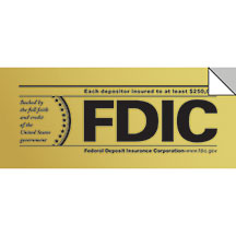 2-Sided Gold FDIC Window Decal – 7×3