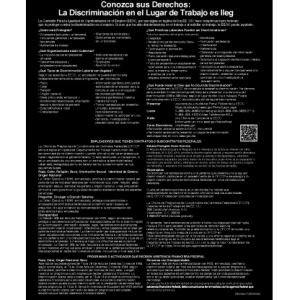 EEOC – Know Your Rights – Spanish – Black Acrylic