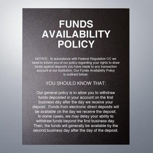 Funds Availability Policy – 2nd Day – Magnetic