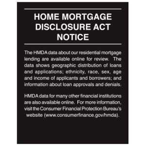 Home Mortgage Disclosure Sign – 11×14 Black Acrylic