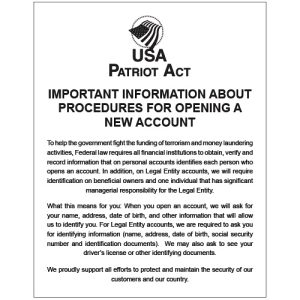 Patriot Act – Personal-Bus Account 11×14 White