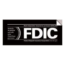 2-Sided FDIC Window Decal – Black